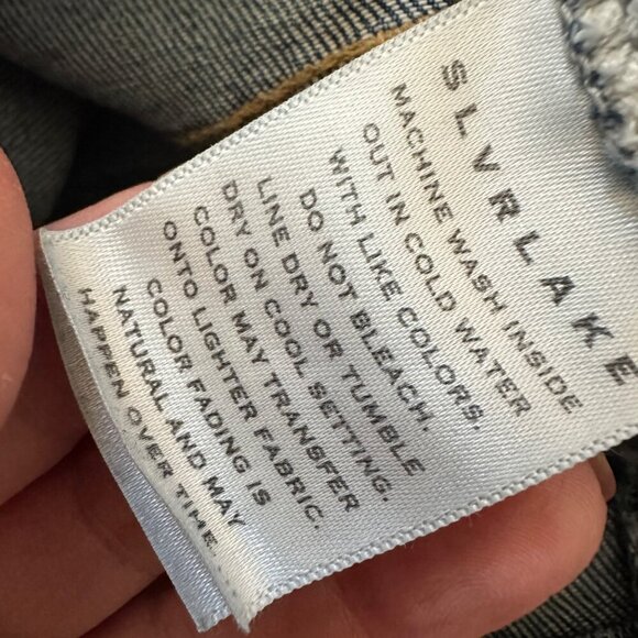 SLVRLAKE Beatnik High Rise Slim Leg Jeans Womens Size 24 Straight Leg Stretch - Picture 9 of 11